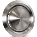 Zawór nawiewno-wywiewny chromoniklowy z ramką montażową KCN