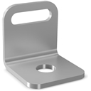 Wspornik kątowy M10 do obejm do profili MG, MF, MH nierdzewny (10szt./opak)